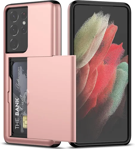 Vista 19 de Nvollnoe Funda para Samsung S20 FE con tarjetero de doble capa de protección resistente para Galaxy S20 FE, ranura para tarjeta oculta Funda delgada