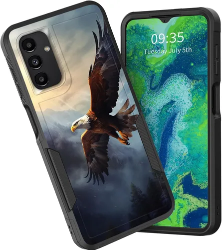Vista 47 de Funda para Galaxy A15 5G, doble capa híbrida resistente a prueba de golpes, policarbonato duro, silicona suave, TPU, funda protectora para Samsung