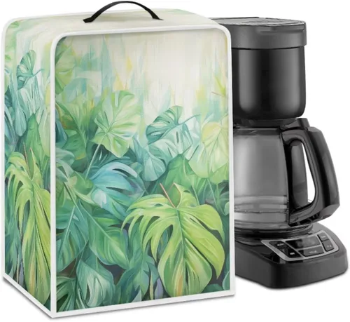 Vista 55 de Funda para cafetera, poliéster, azul, se adapta a la mayoría de máquinas de café estándar, protector resistente al polvo, huellas dactilares