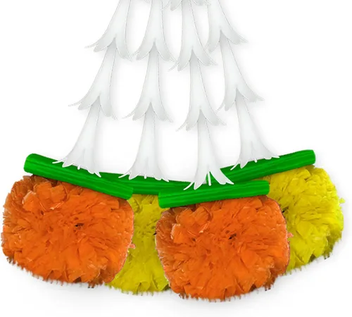 Vista 5 de iHandikart Guirnaldas de Navidad Amarillo y Naranja Claro, Amarillo Y Naranja Claro