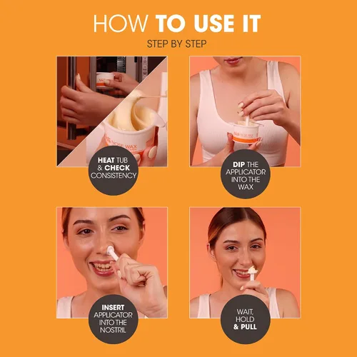Vista 4 de Kit de cera nasal Nad's para hombres y mujeres - Kit de depilación para la depilación rápida y fácil del vello nasal, 1 unidad
