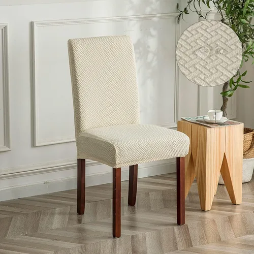 Vista 7 de Genina Fundas impermeables para sillas de comedor, cocina, fundas para sillas de comedor Parson (beige, 2 unidades)
