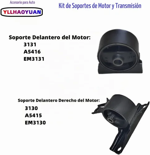 Vista 4 de Conjunto de soportes de motor para 2007 2008 2009 2010 2011 2012 2013 2014 2015 2016 2017 Jeep Compass y Patriot 2.0L 2.4L 2007 2008 2009 2010 2011