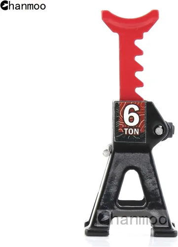 Vista 8 de 1/24 RC Toy Jack Stands 1/18 Simulación 6 Ton Metal Ajustable Mini Jack Soporte para 1:18 1:24 Escala Crawler Car Axial SCX24 Kyosho Tamiya HSP Negro