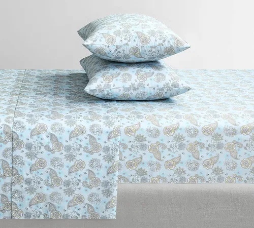 Vista 2 de Feather & Stitch - Juego de sábanas de 100 % algodón más suaves, ropa de cama de tejido percal de 300 hilos, bolsillo profundo de 16 pulgadas