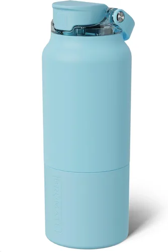 Vista 35 de BrüMate Rise - Botella de agua de 25 onzas con pajita de silicona cubierta 100 % a prueba de fugas, botella de agua de acero inoxidable aislada