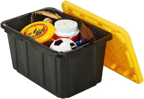 Vista 3 de HDX Bolsa de almacenamiento de plástico de polipropileno resistente, 27 galones, color negro (paquete de 5)