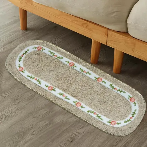 Vista 8 de Abreeze Alfombra rosa para sala de estar y dormitorio, antideslizante, ultrasuave, lavable y absorbente, 17.71x49.21 pulgadas, color azul