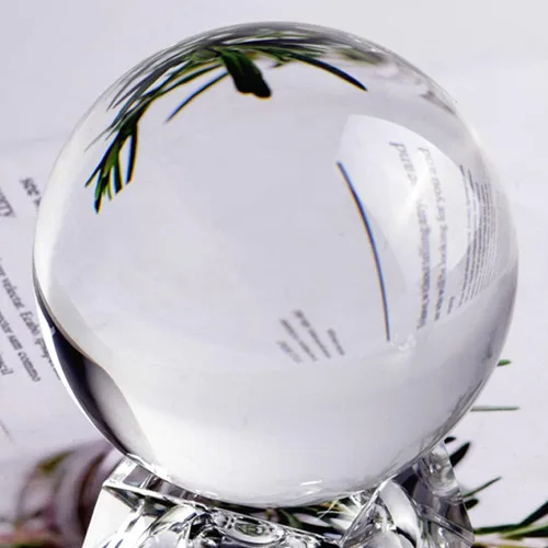 Vista 6 de Bola de cristal K9, bola de cristal transparente, esfera mágica para decoración, fotografía de lentes, meditación, adivinación de mirada, adorno