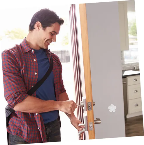 Vista 9 de 10 piezas de amortiguadores de puerta, protector decorativo para puerta, tope de puerta, tope de gabinete, tope de pared, parachoques de pared