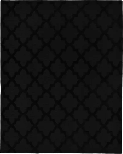 Vista 47 de Alfombra de Área Garland Rug Quatro Negra de 3' x 5' con Diseño de Enrejado Cut-Loop - Suave, Cómoda, Elegante y Económica en un Hermoso Color Negro