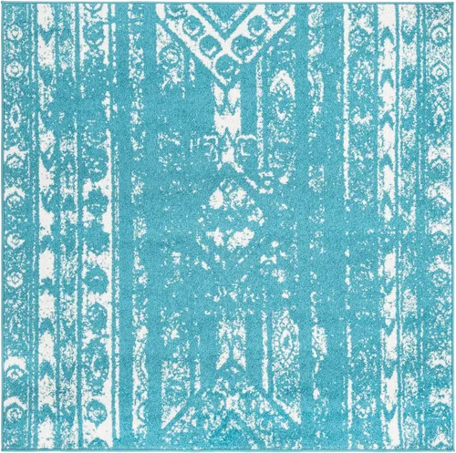 Vista 73 de Unique Loom Lennon Collection - Alfombra de área Zal (2 pies x 3 pies 1 pulgada, rectangular, gris y marfil)