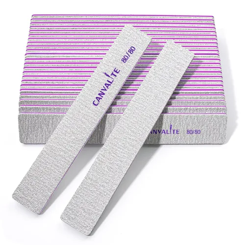 Vista 13 de Canvalite 10 limas de uñas profesionales reutilizables de doble cara (grano 100/180), herramientas de peinado de uñas para uso doméstico y de salón