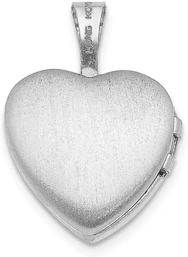 Vista 3 de Colgante de plata de ley 925 maciza con forma de cruz esmaltada, 0.472in, con forma de corazón de 0.472in, Metal