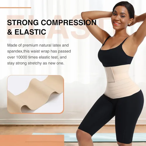 Vista 5 de FeelinGirl Waist Trainer Wrap for Women Tummy Control Waist Shaper with Loop