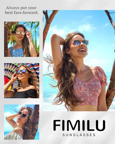 Vista 17 de FIMILU Paquete de 2 lentes de sol polarizados para mujer, lentes de protección UV400, montura grande, lentes de moda, elegantes