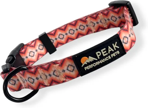 Vista 8 de Overlook Collar Impermeable para Perros Pequeño Aqua/Naranja Tribal, Duradero, Cómodo, Moderno Cachorros y Perros Pequeños Fácil de Limpiar, A