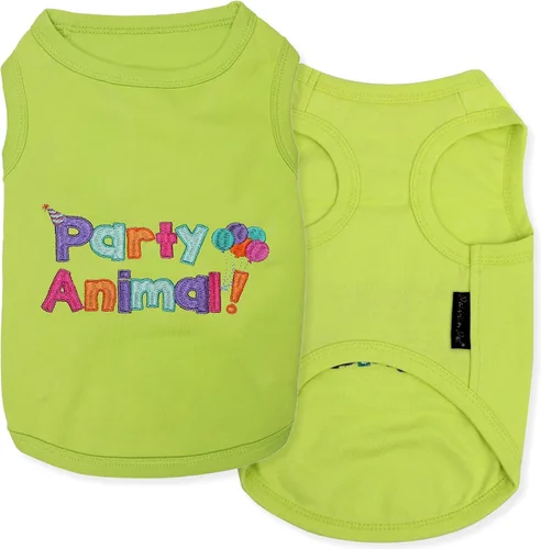 Vista 18 de Camiseta para perro Parisian Pet con palabras bordadas "Es mi cumpleaños" - Camiseta sin mangas para cumpleaños de perro - Chaleco ligero