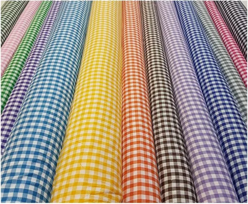 Vista 8 de Tela a cuadros de 5 yardas de 60 pulgadas de ancho, tela a cuadros de búfalo a cuadros, 100% poliéster, tela a cuadros blancos y rojos, perfecta