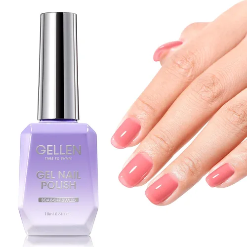 Vista 24 de GELLEN - Base y capa superior de gel, juego de 2 esmaltes de uñas de gel, capa superior que no se limpia 12ml Base Coat & No Wipe Top Coat Set.