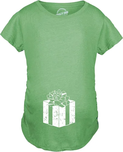 Vista 3 de Camiseta divertida de maternidad para regalo de vientre de Navidad con anuncio de embarazo