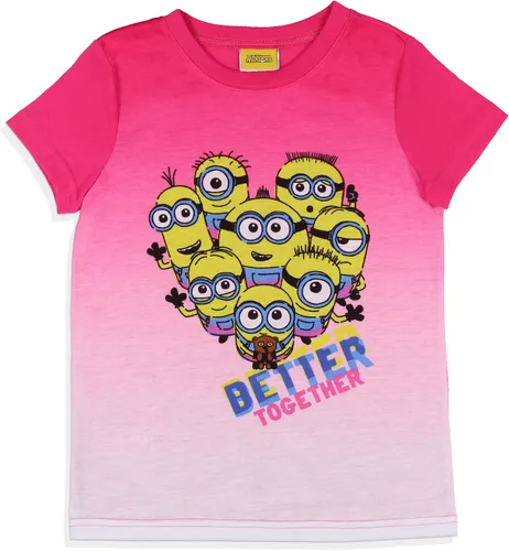Vista 2 de INTIMO Despicable Me - Conjunto de pijama para niña con pantalón corto de Minions Better Together