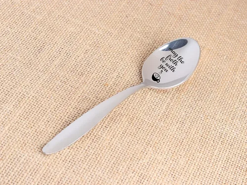 Vista 6 de May The Froth Be With You - Cuchara grabada de regalo Regalo para los amantes Regalo para adolescentes, niñas y niños, regalos de cumpleaños