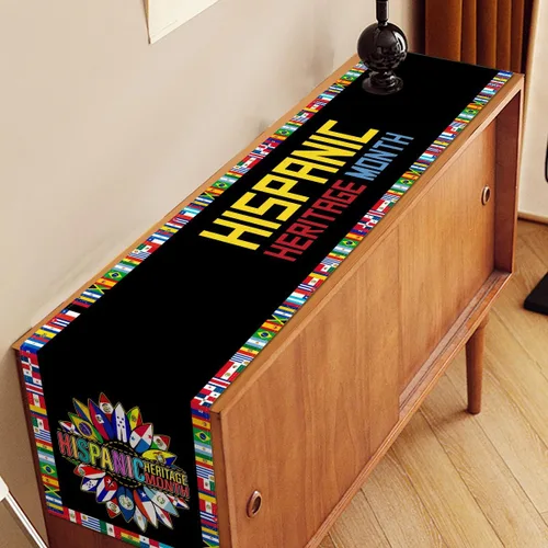 Vista 5 de Nepnuser Camino de mesa del Mes Nacional de la Herencia Hispana, decoración de la cultura de los países latinos, decoración del hogar, cocina
