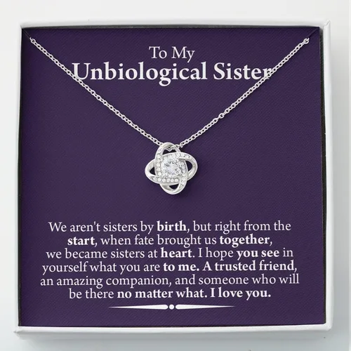 Vista 2 de Luminesco Necklace For My Sister - Regalo Para Mi Hermana, You're The Sister I Got To Choose Gifts, Being My Sister Is The Only Gift You Need
