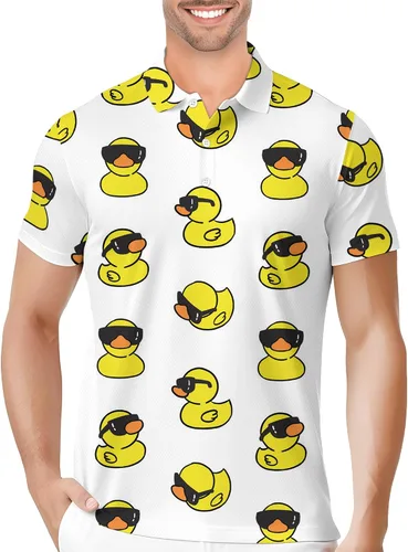 Vista 30 de PAGYMO Camisetas de golf divertidas para hombre, diseño de impresión loca Aop-polo-06361