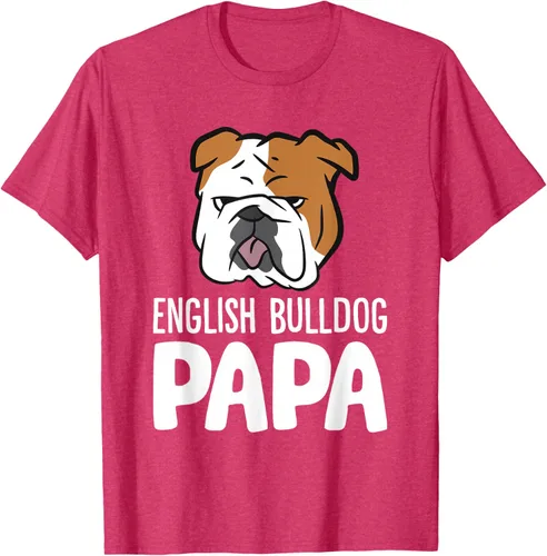 Vista 32 de Camiseta divertida de Bulldog Inglés para papá dueño de perro, Negro