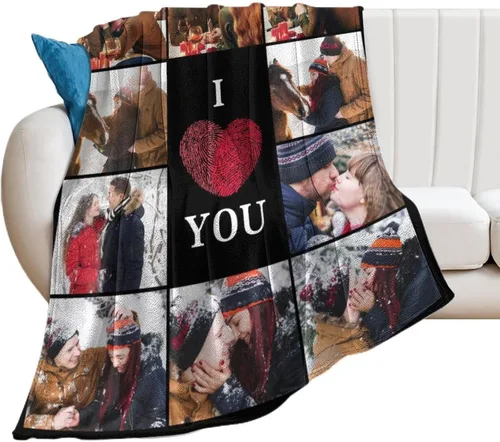 Vista 2 de Regalos personalizados de cumpleaños para el Día del Padre, para papá, abuelo, hombres, manta personalizada con fotos para mi papá, regalos de hija