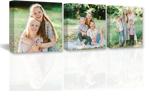 Vista 18 de DOARTDO Lienzo decorativo para pared, 3 paneles, impresiones en lienzo personalizadas con fotos familiares de tu boda, decoración del hogar listo