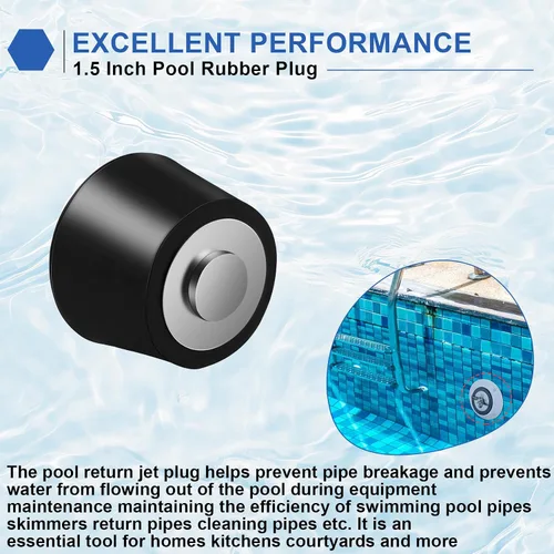 Vista 5 de Tapón de goma para piscina de 1.5 pulgadas, tapón de expansión de goma para piscina, tapones anticongelantes para piscina enterrada sobre el suelo