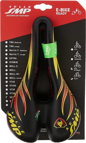 Vista 6 de Selle SMP TRK - Sillín medio extremo, negro/amarillo/rojo