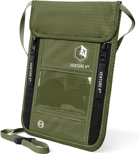 Vista 23 de Venture 4th bolsa de cuello de viaje con traba RFID, gris), V4-01-NP-GR