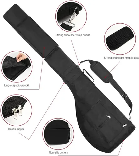 Vista 4 de Number-one Bolsa de golf para palos de golf, portátil, plegable, bolsa de viaje para 8-10 palos de golf, mini bolsas de golf impermeables
