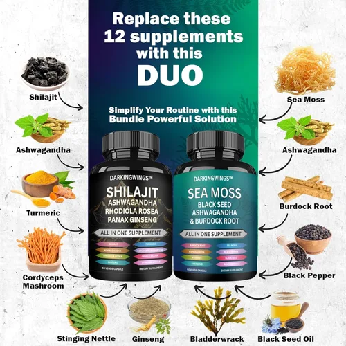 Vista 2 de Cápsulas de Shilajit y Musgo Marino