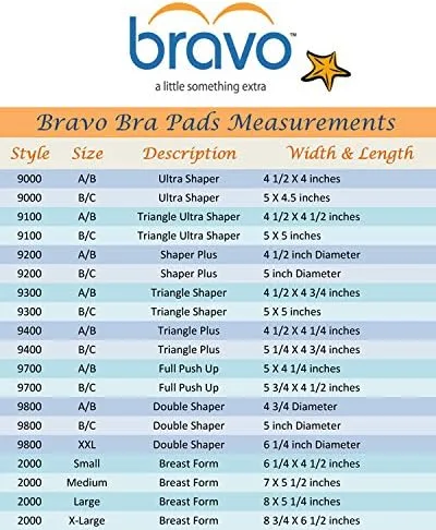 Vista 4 de Bravo Shaper Plus Push Up Bra Pad Insertos (añade un tamaño!)