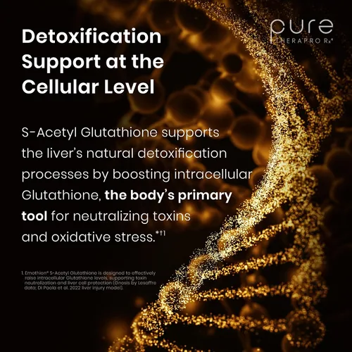 Vista 7 de Pure Therapro Rx S-acetil glutatión oro 200 mg 2 meses de suministro de cápsula resistente a los ácidos Forma acetilada patentada de glutatión