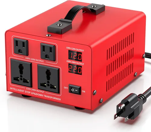 Vista 10 de Transformador de Voltaje de 1000W Convertidor de Potencia (110V a 220V, 220V a 110V) Convertidor Elevador/Reductor 110/120 Voltios - 220/240 Voltios