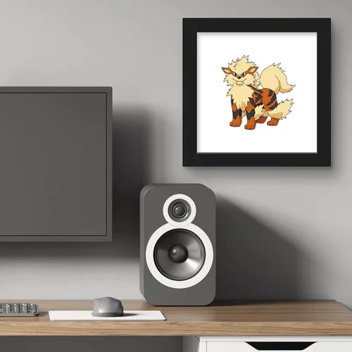 Vista 6 de Trends International Gallery Pops Pokemon - Arte de pared arcanino, versión enmarcada negra, 12 x 12 pulgadas