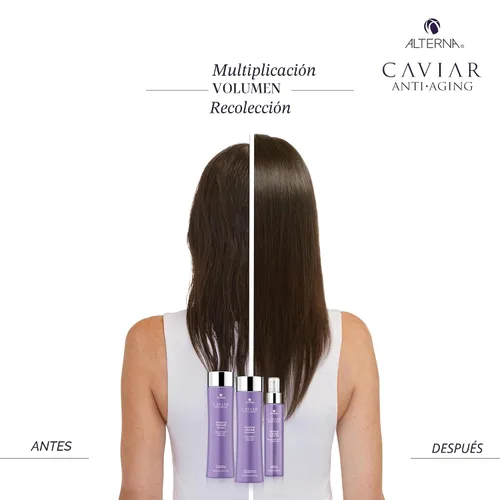 Vista 8 de Alterna Caviar Anti-Envejecimiento Multiplicación Volumen Styling Mist, 5 onzas, Para Cabello Fino, Delgado, Agarre Ligero, Libre de Sulfato