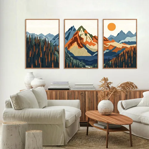 Vista 228 de FWIEXA Juego de Arte de Lienzo Bohemio Enmarcado para Pared, Cuadros Botánicos Verde Salvia Decoración de Pared, Impresiones de Arte de Plantas