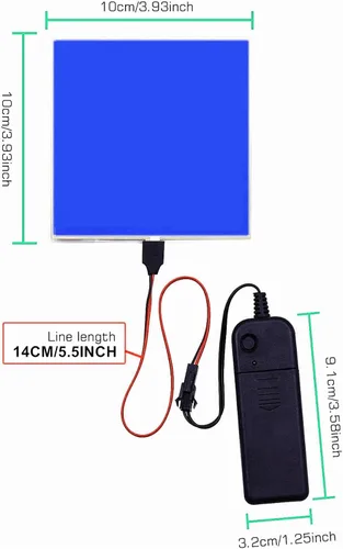 Vista 7 de Panel LED flexible, hoja de panel electroluminiscente EL cinta cortable suave para máscara de ojos, cosplay, decoración de fiesta, bricolaje
