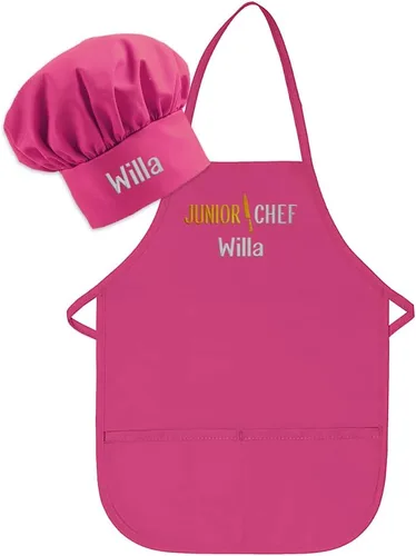Vista 7 de Delantal personalizado bordado Junior Chef Kids Delantal