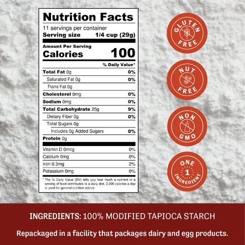 Vista 2 de Almidón Expandex modificado de tapioca sin gluten (13.5 onzas)