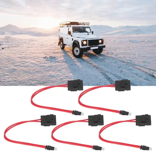 Vista 7 de Conector de soporte de fusible de automóvil, 5 unidades, conector de soporte de fusibles de automóvil, mini extensión de cable resistente