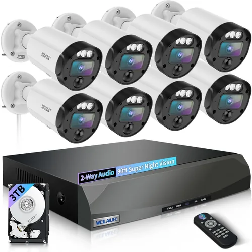 Vista 15 de Sistema de cámara de seguridad PIR POE (5 MP - Cámaras 1 TB 1)