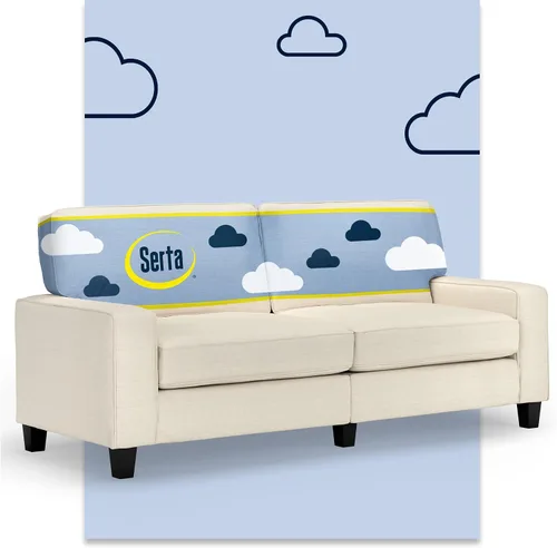 Vista 29 de Serta Palisades Sofás Tapizados para Sala, Sofá de Diseño Moderno, Tela, Beige